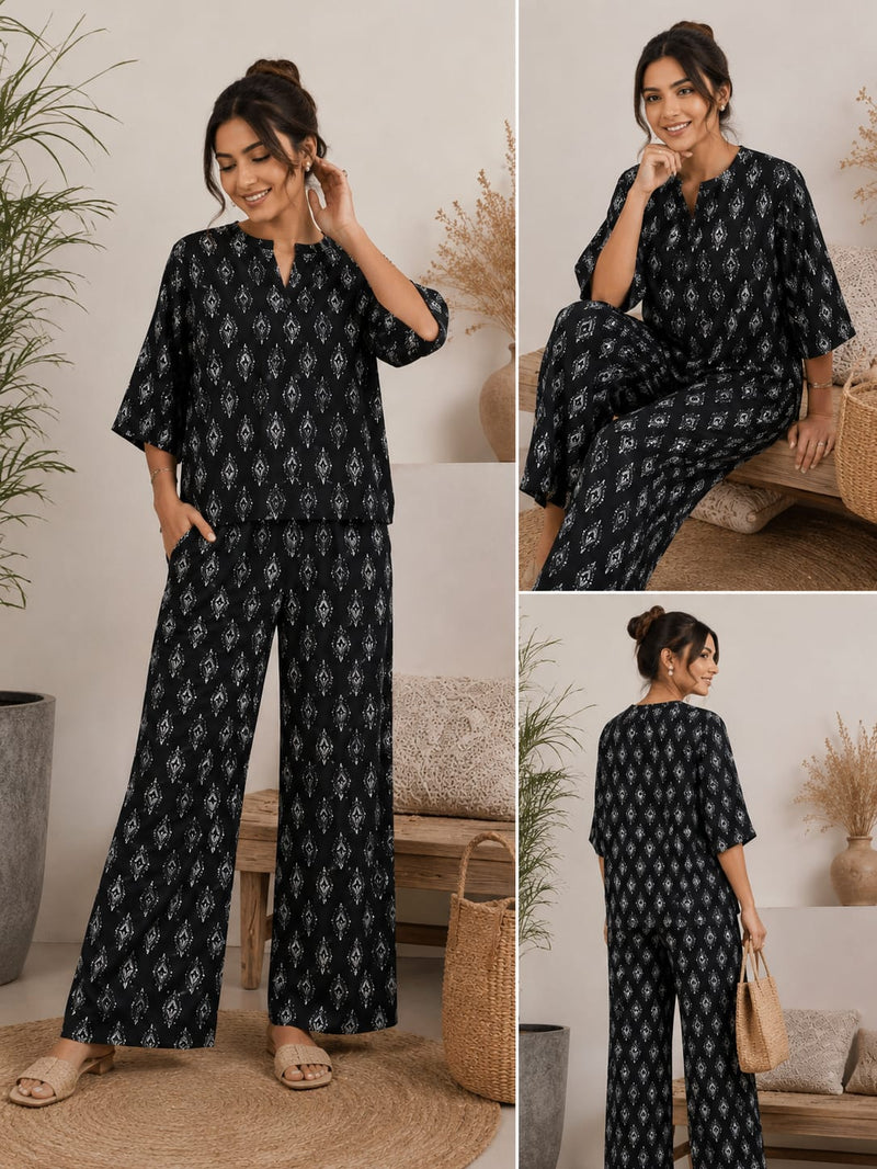 Black & White Ethnic Print