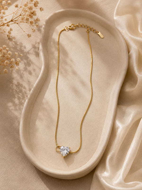 Danty Sparkling Crystal Heart Chain