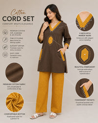 Brown & Mustard Cotton Cord Set Thumbnail 1