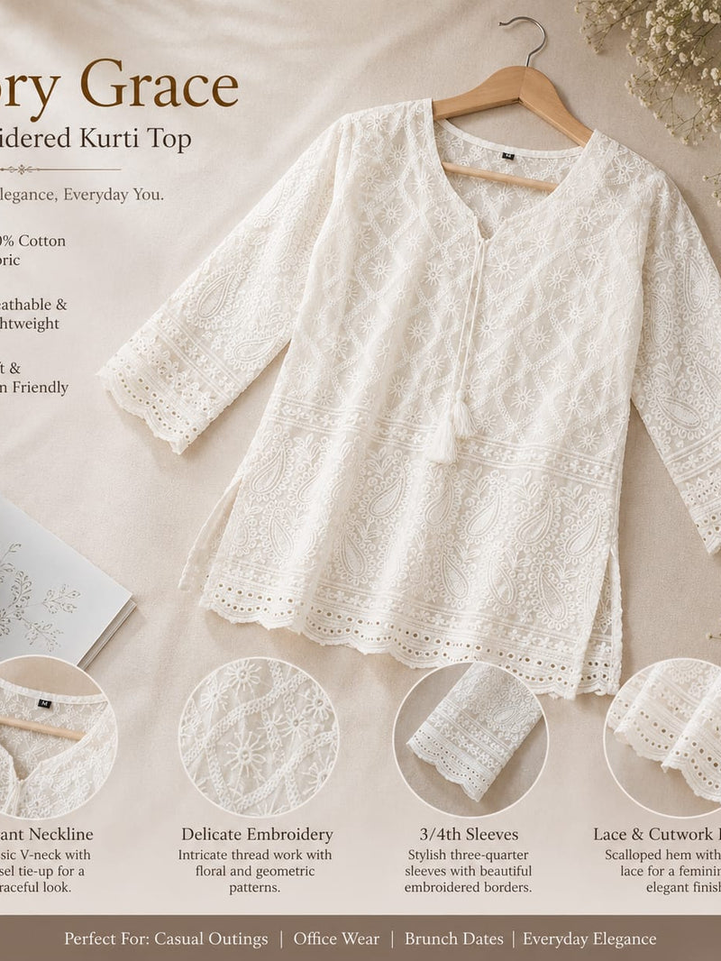 White Kurti or Short kurti