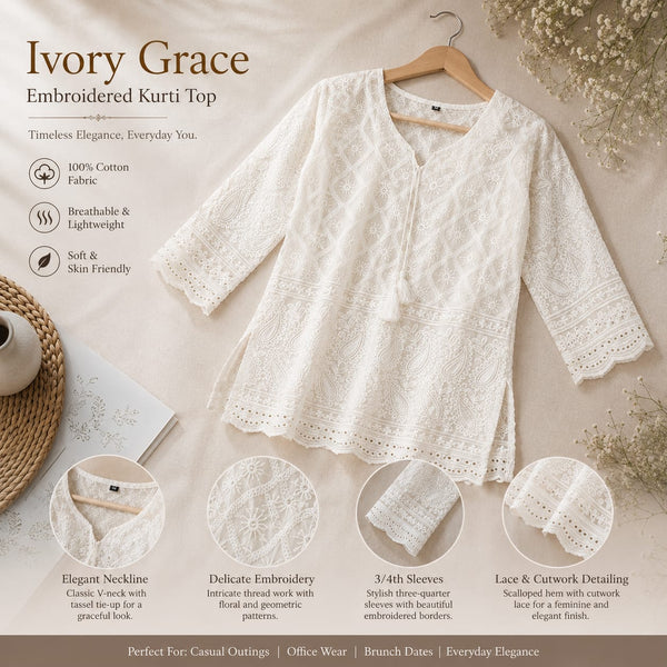White Kurti or Short kurti