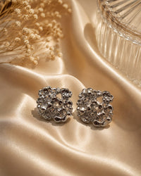 Silver Ornate Cluster Studs Thumbnail 1