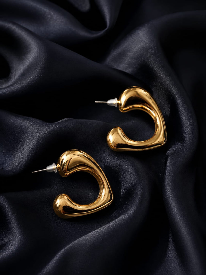 Twisted Heart Abstract Studs