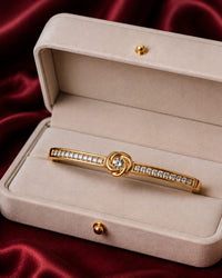 "Shadow Rose Diamond Crystal luxe Cuff  Bangle Braclete" Thumbnail 1