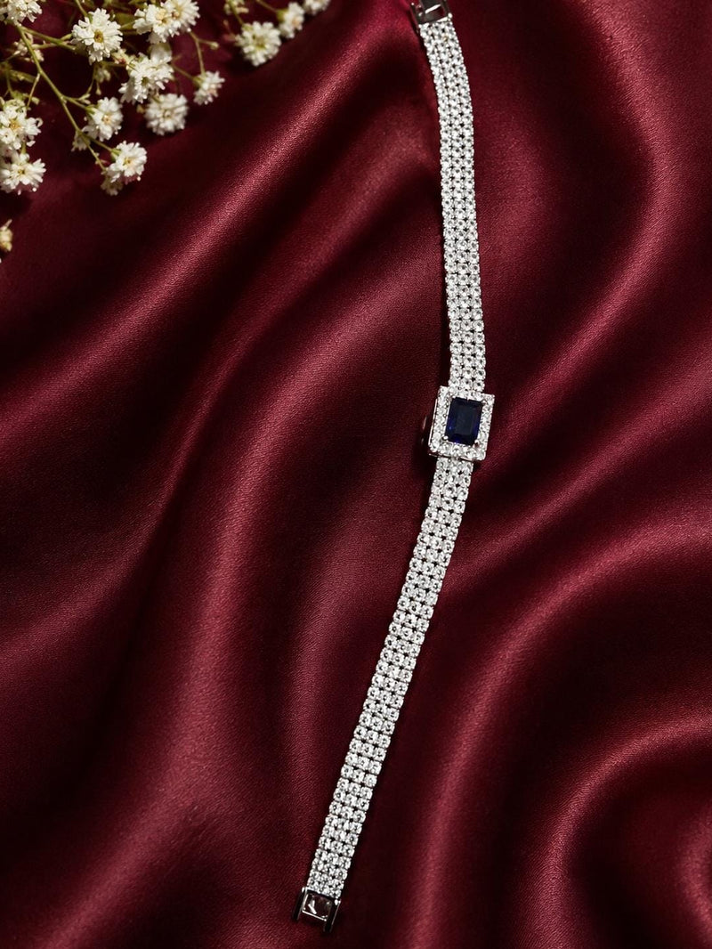 "Triple Line American Diaamond Tennis  Bracelet"