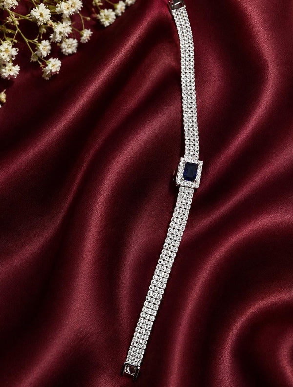 "Triple Line American Diaamond Tennis  Bracelet"