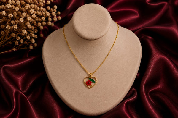 Heart Shape Resin Pendant