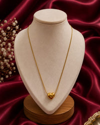 Gold 3-D Puffy Heart pendant Thumbnail 1