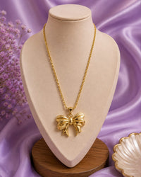 Gold Bow Pendant Chain Thumbnail 1