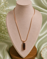 Green & Wine Color Gem Pendant Chain Thumbnail 2