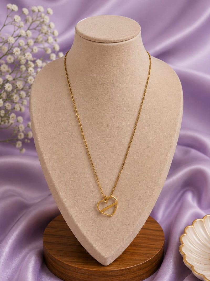 Dainty White Heart Pendant Chain