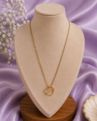 Dainty White Heart Pendant Chain Thumbnail 1