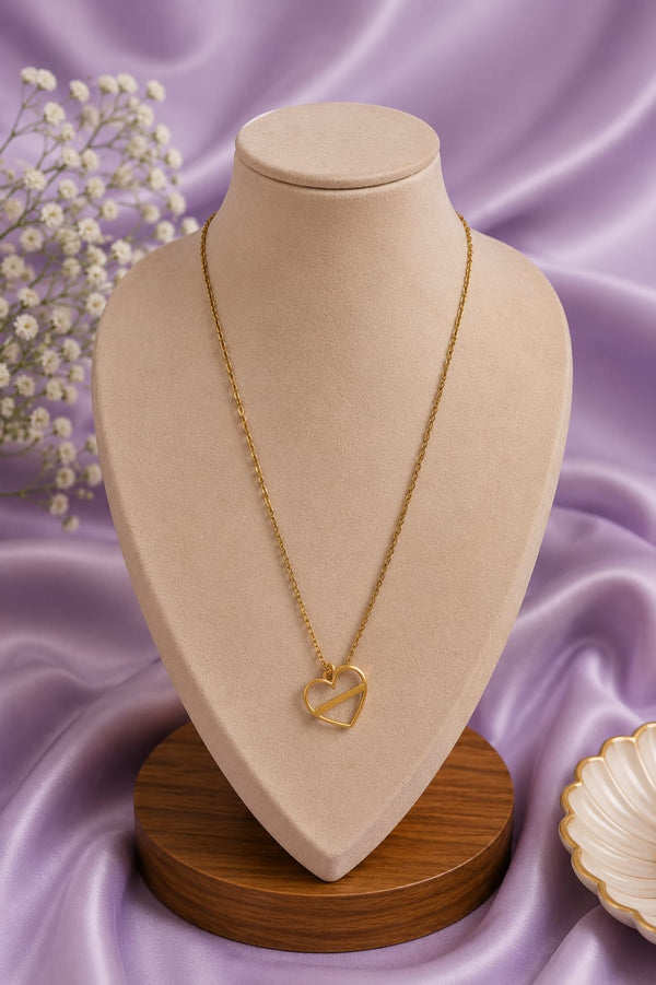 Dainty White Heart Pendant Chain