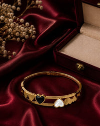 "Shadow Heart & Stone luxe Cuff  Bangle Braclete" Thumbnail 1