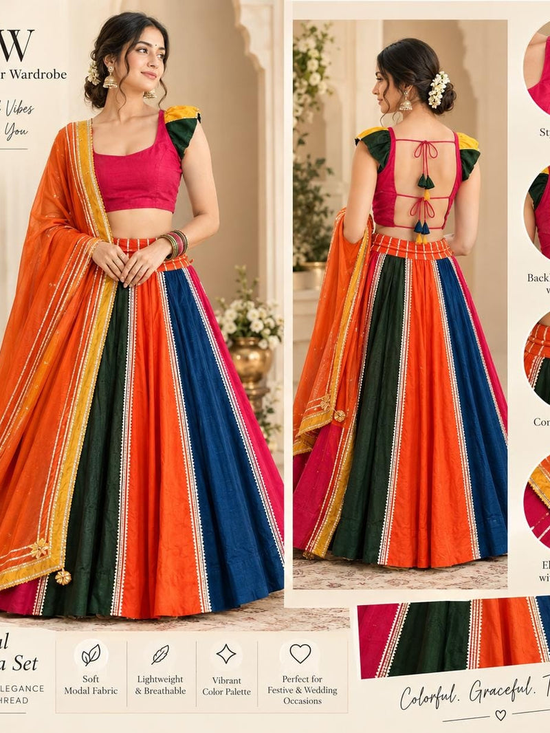 Sunset Carnival Lengha Set