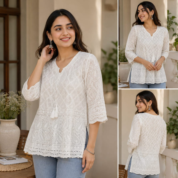 White Kurti or Short kurti