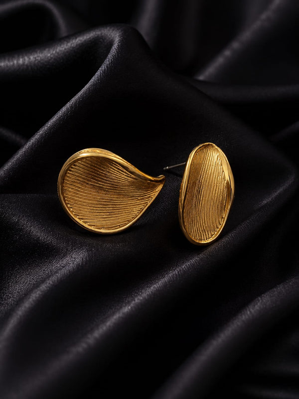 Textured Leaf Studs
