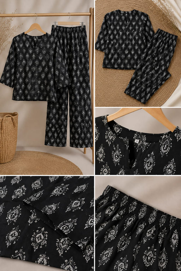 Black & White Ethnic Print